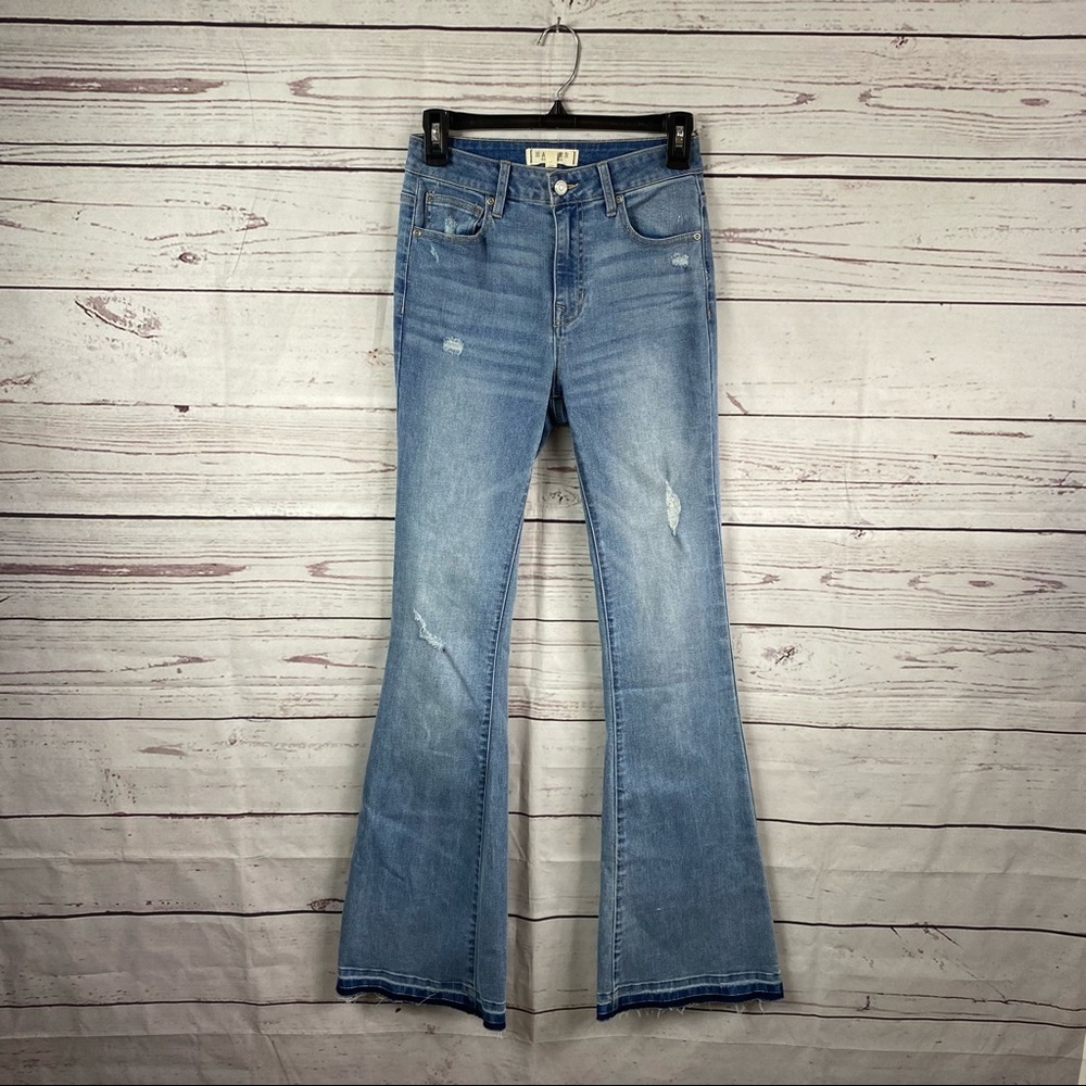 WOMEN'S Harper high rise flare bell bottom stretchy jeans Sz 26